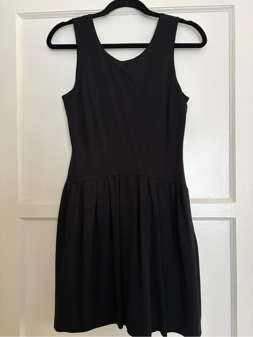 Valentino Black Sleeveless Gathered Skirt Dress